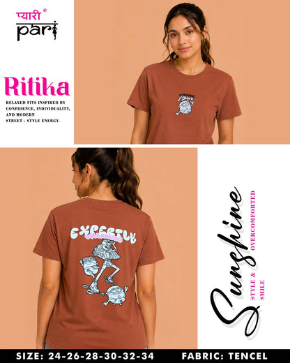 Ritika 1407 Pyari Pari Lycra Tencil Girls Tshirt Wholesaler Gujarat