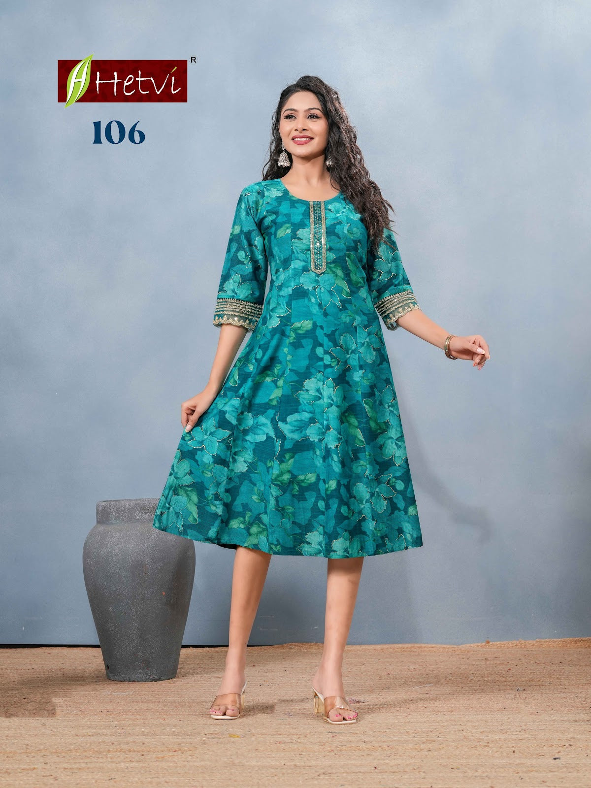 Ritika Hetvi Vertican Anarkali Kurtis Manufacturer India