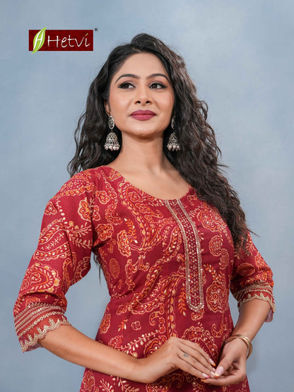 Ritika Hetvi Vertican Anarkali Kurtis Manufacturer India