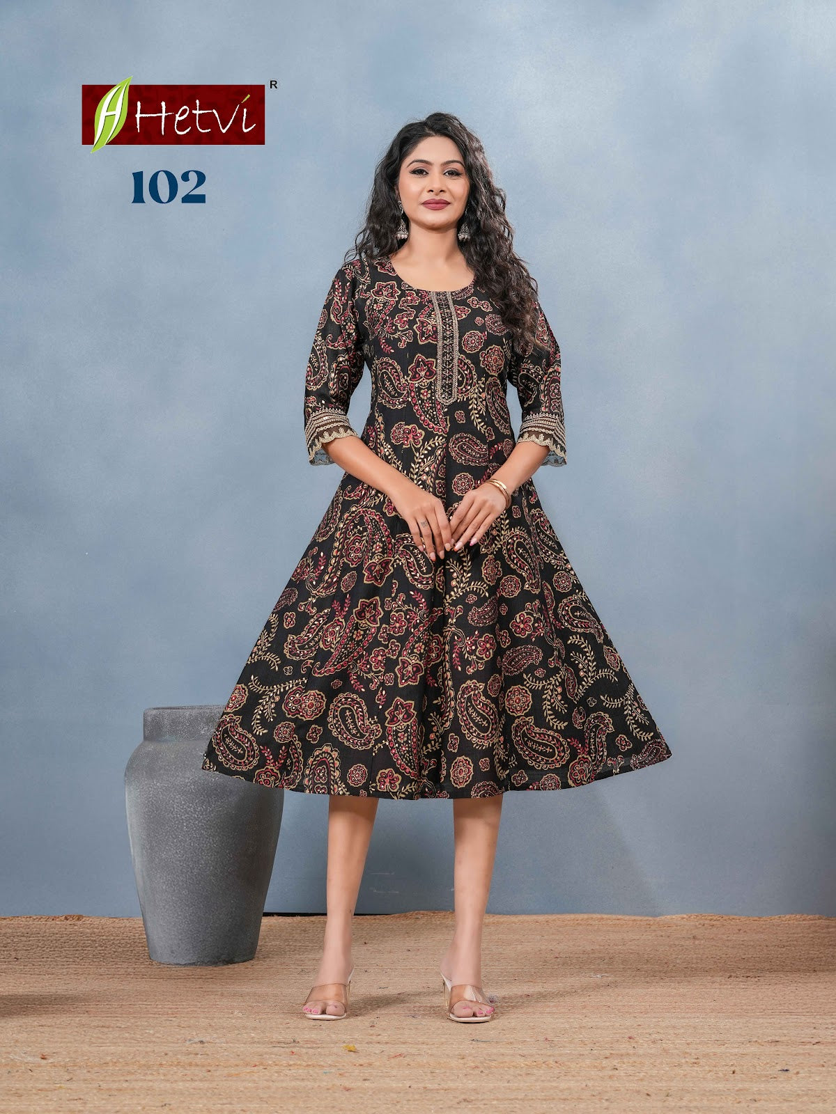 Ritika Hetvi Vertican Anarkali Kurtis Manufacturer India