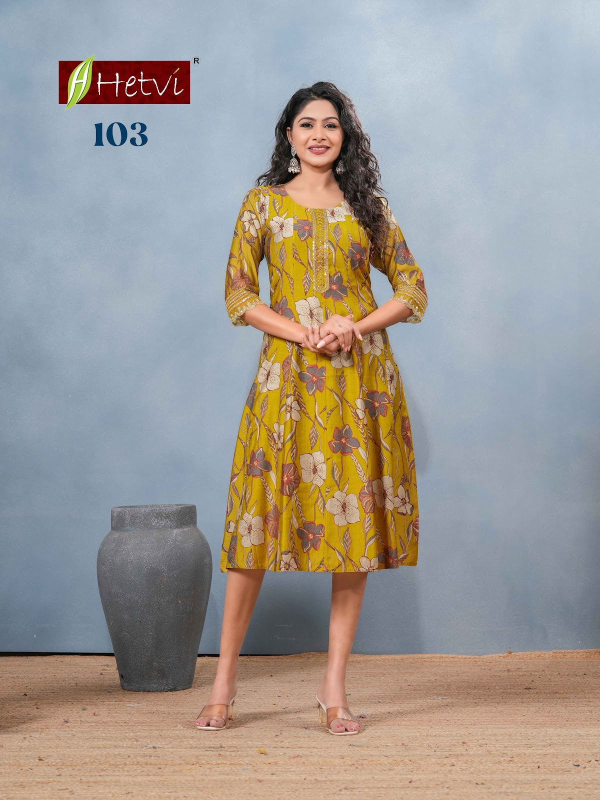 Ritika Hetvi Vertican Anarkali Kurtis Manufacturer India