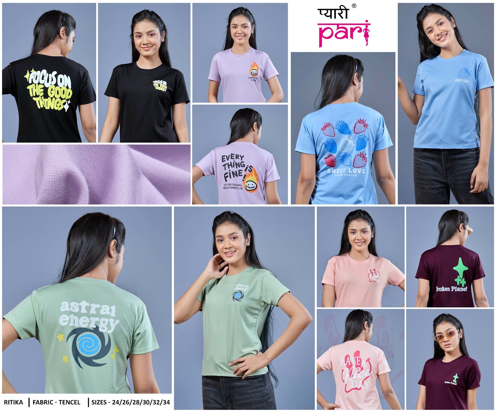 Ritika Pyari Pari Lycra Tencil Girls Top Supplier