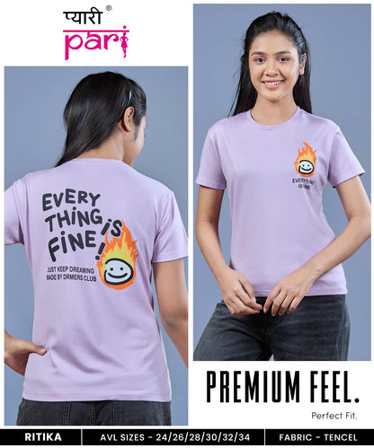 Ritika Pyari Pari Lycra Tencil Girls Top Supplier