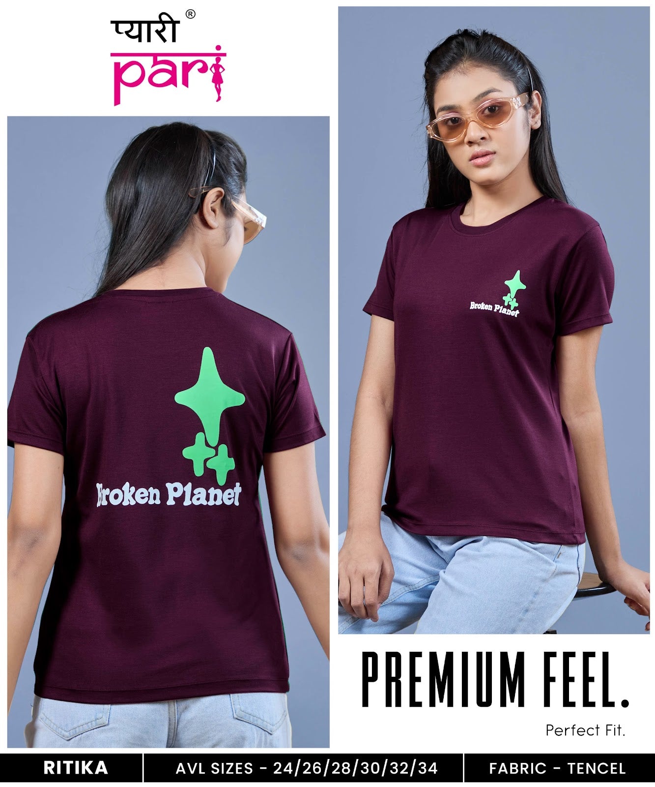Ritika Pyari Pari Lycra Tencil Girls Top Supplier