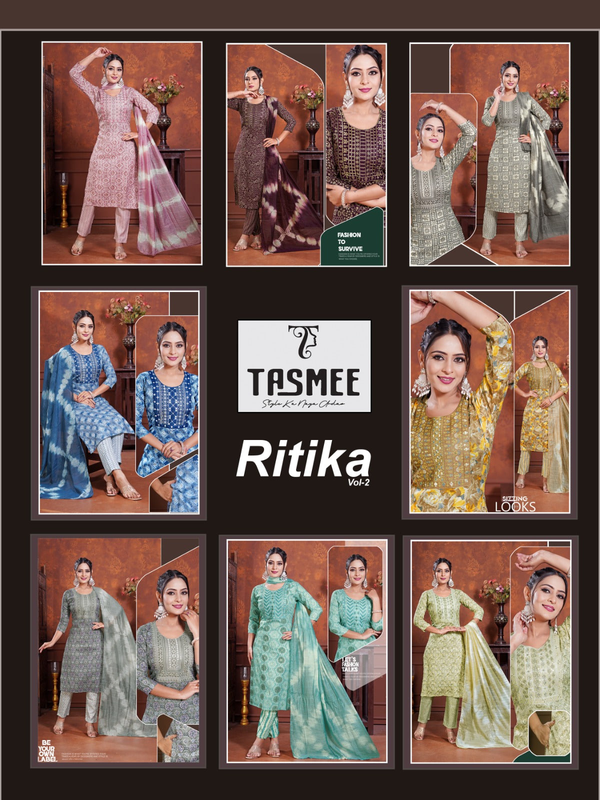 Ritika Vol 2 Tasmee Capsule Readymade Pant Style Suits Exporter Gujarat