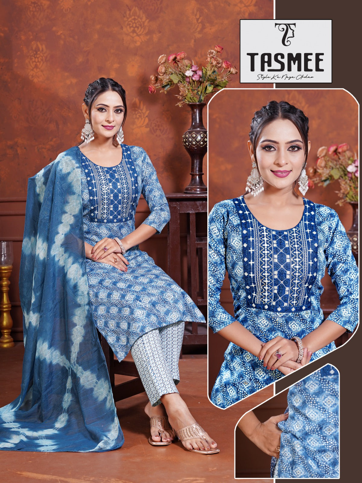 Ritika Vol 2 Tasmee Capsule Readymade Pant Style Suits Exporter Gujarat