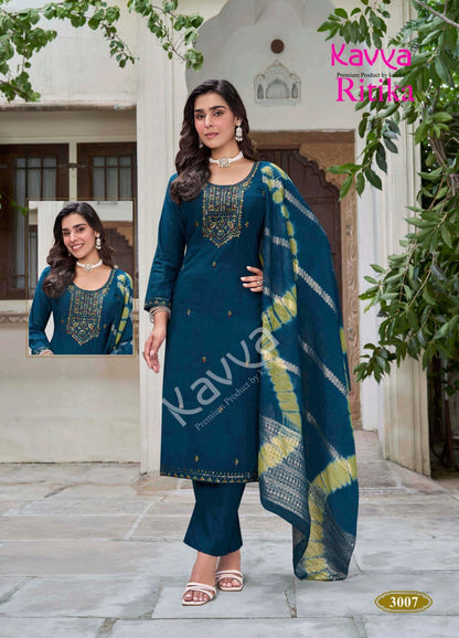 Ritika Vol 3 Kavya Viscose Readymade Pant Style Suits Supplier