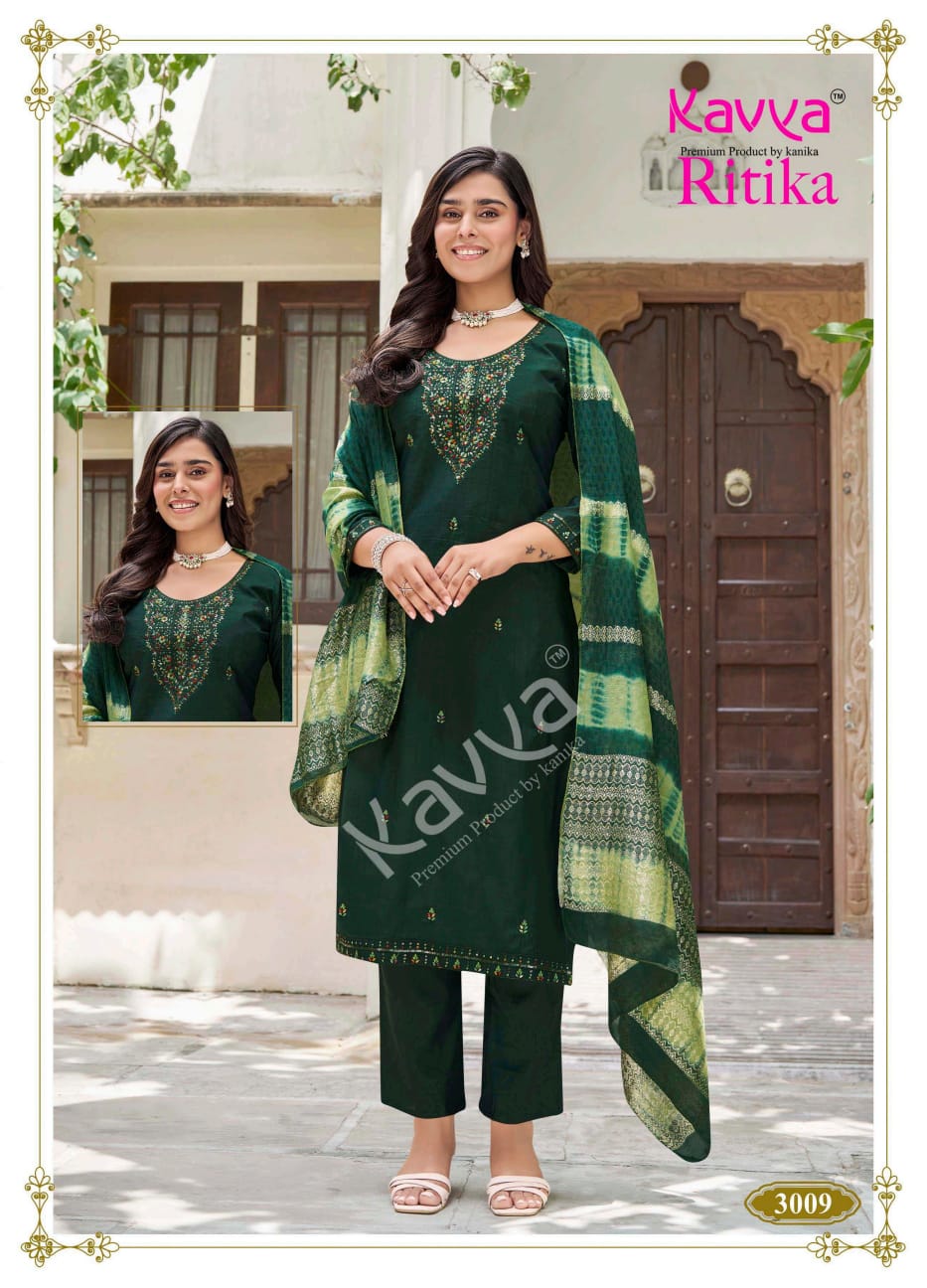 Ritika Vol 3 Kavya Viscose Readymade Pant Style Suits Supplier