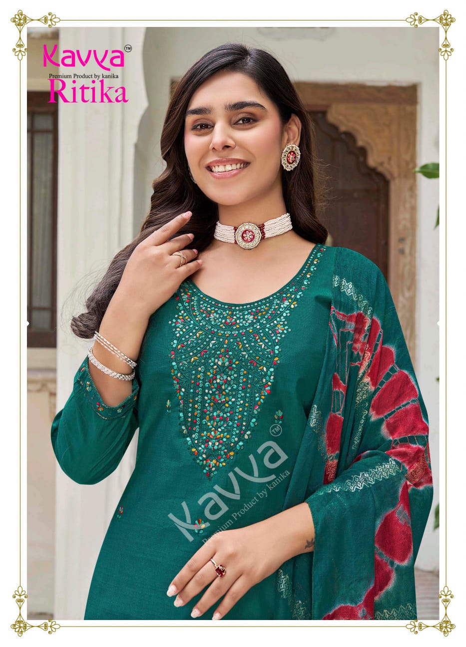 Ritika Vol 3 Kavya Viscose Readymade Pant Style Suits Supplier