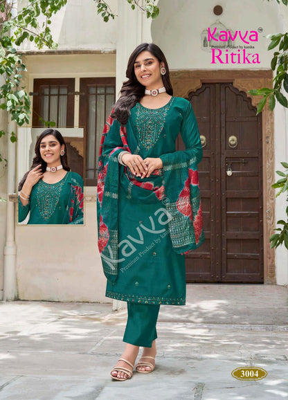 Ritika Vol 3 Kavya Viscose Readymade Pant Style Suits Supplier