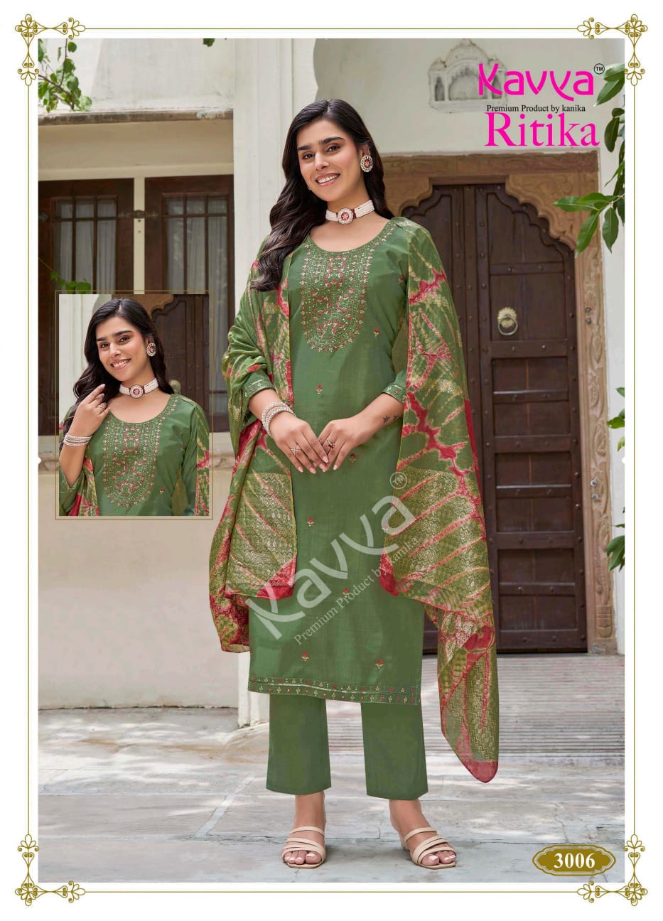 Ritika Vol 3 Kavya Viscose Readymade Pant Style Suits Supplier