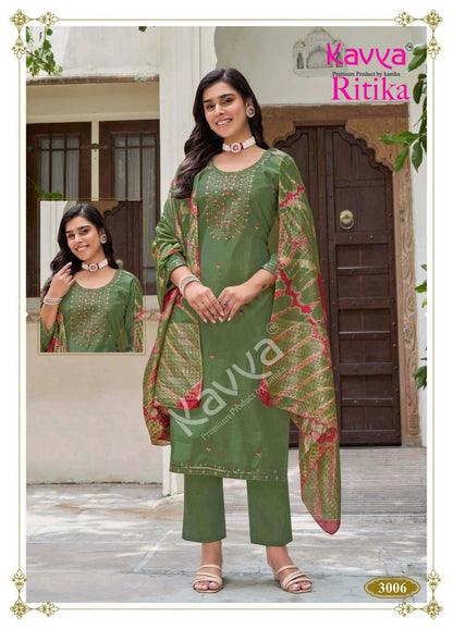 Ritika Vol 3 Kavya Viscose Readymade Pant Style Suits Supplier