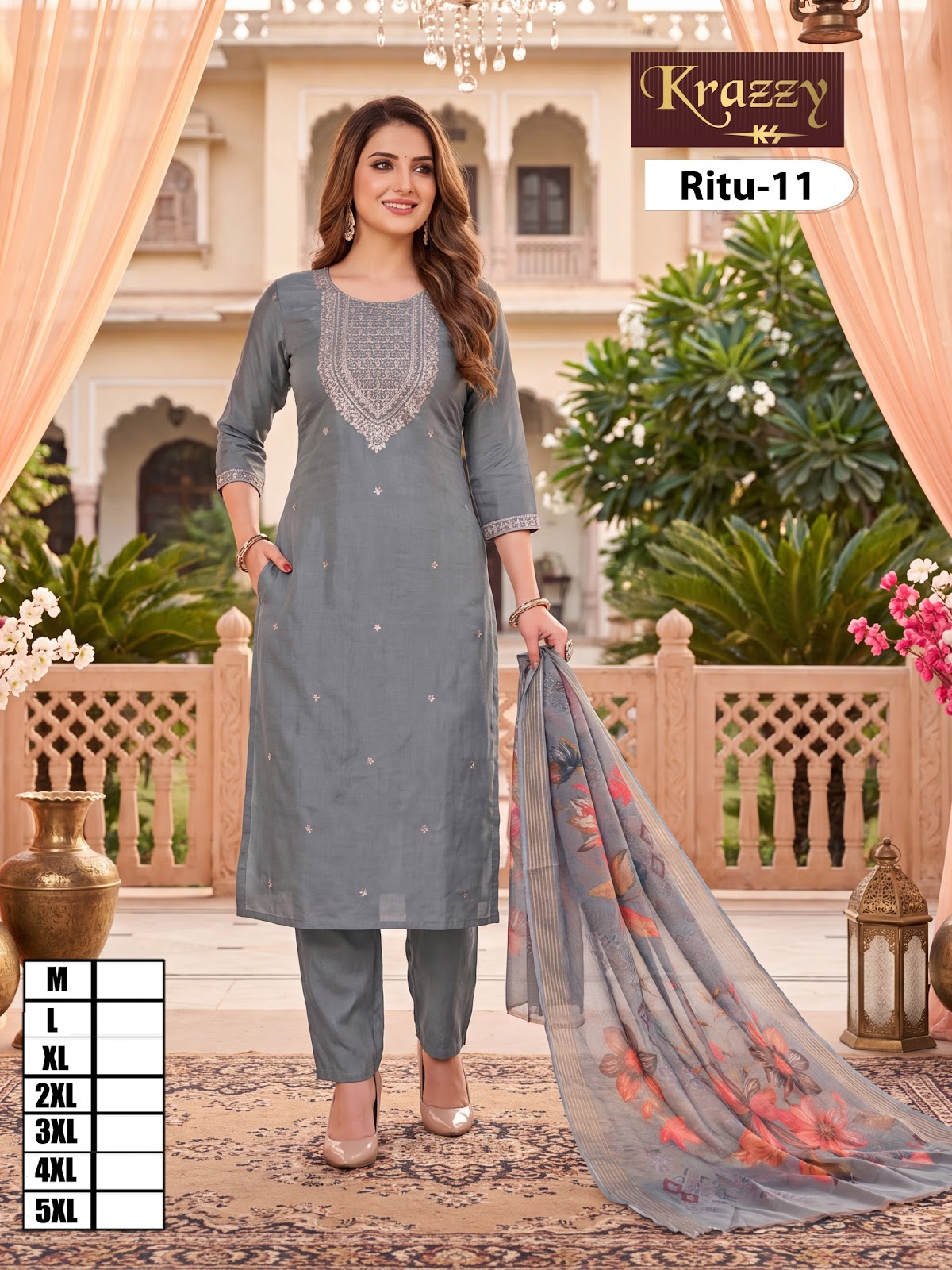 Ritu Krazzy Kanha Two Tone Readymade Pant Style Suits Wholesaler