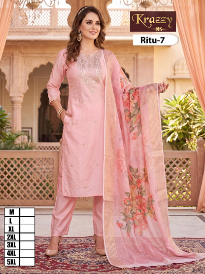 Ritu Krazzy Kanha Two Tone Readymade Pant Style Suits Wholesaler