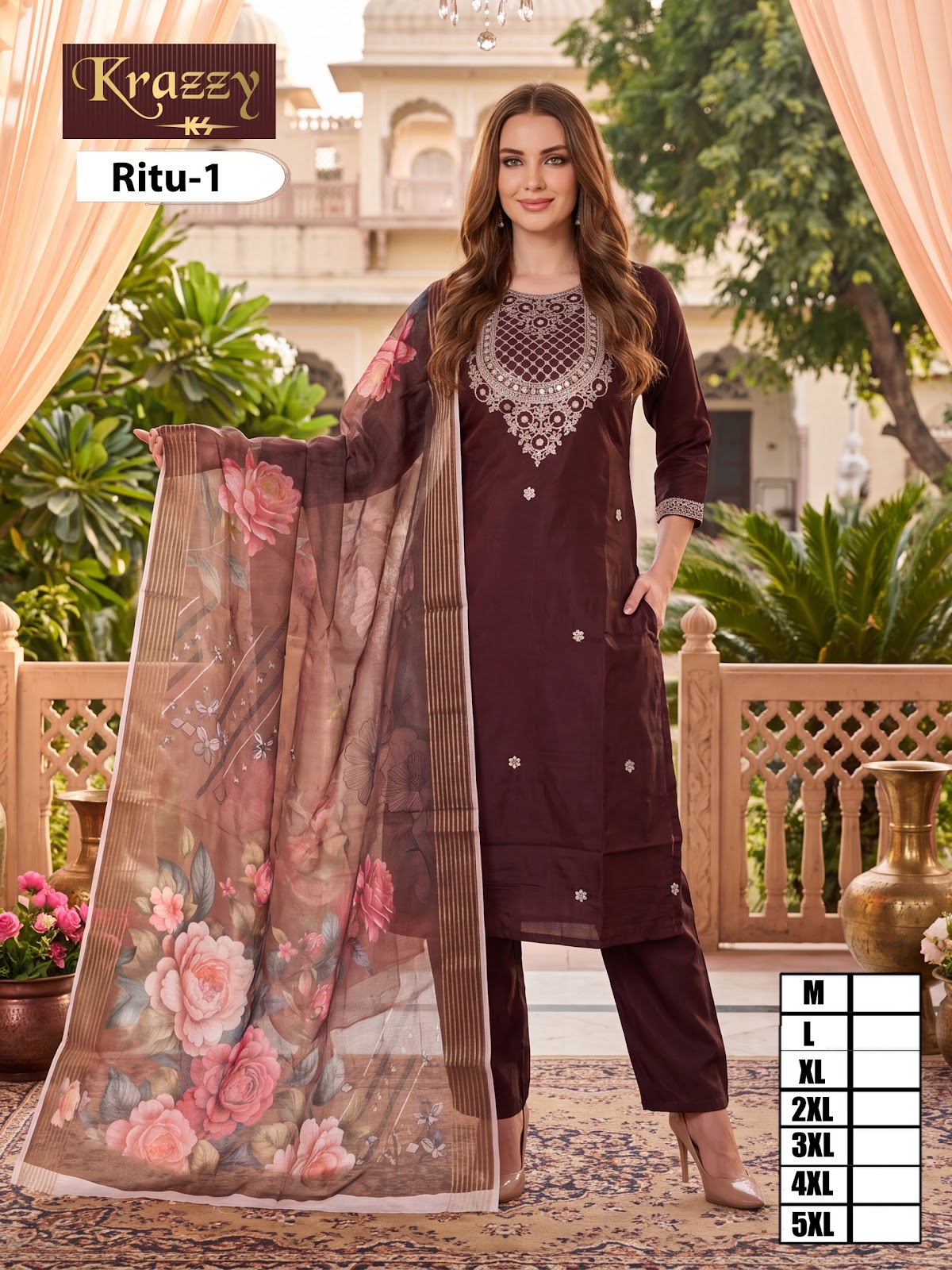 Ritu Krazzy Kanha Two Tone Readymade Pant Style Suits Wholesaler
