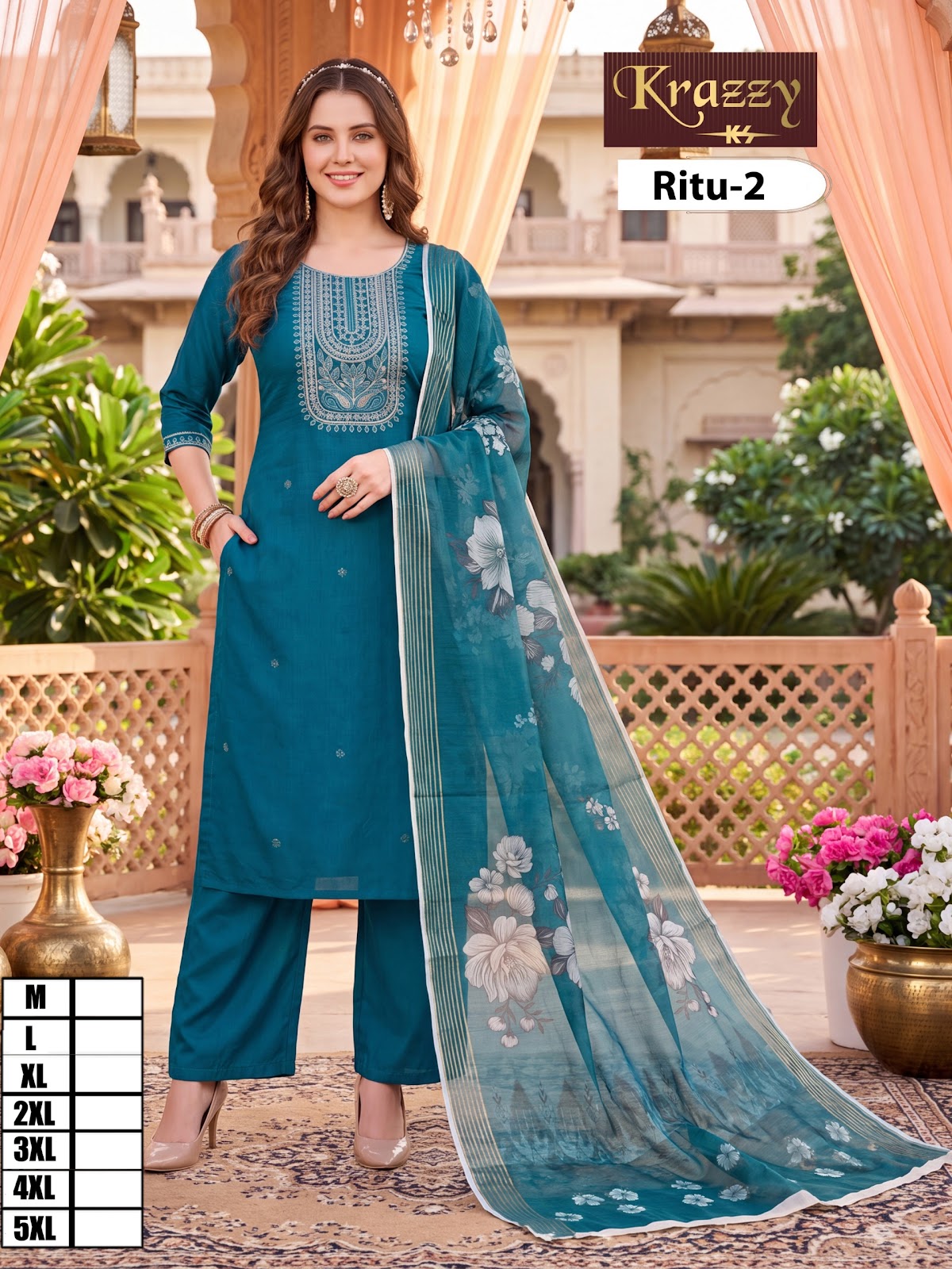 Ritu Krazzy Kanha Two Tone Readymade Pant Style Suits Wholesaler