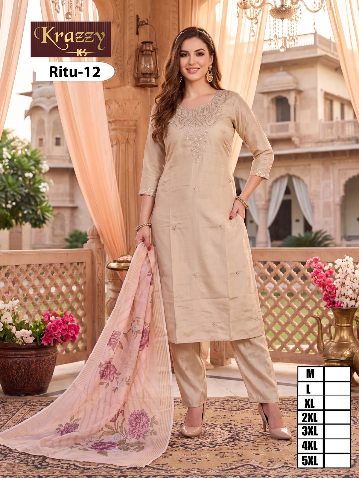 Ritu Krazzy Kanha Two Tone Readymade Pant Style Suits Wholesaler