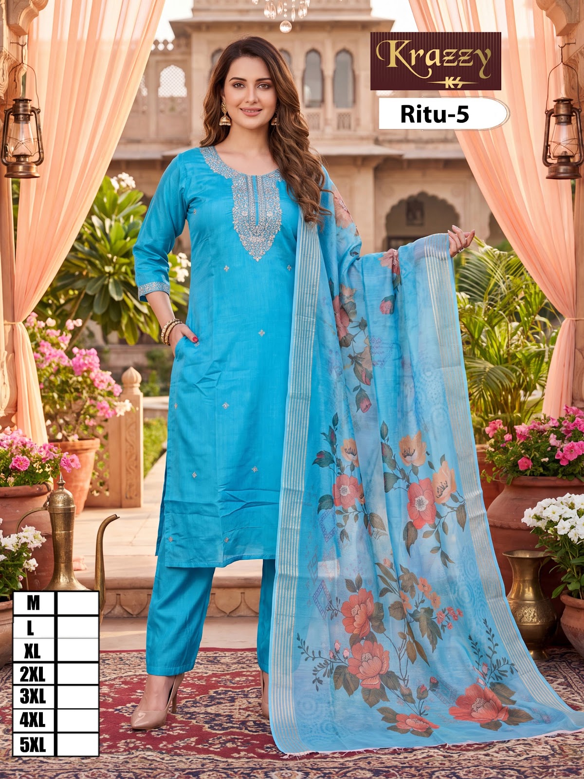Ritu Krazzy Kanha Two Tone Readymade Pant Style Suits Wholesaler