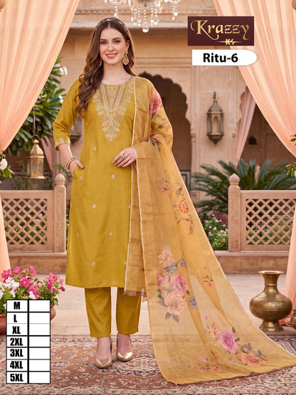 Ritu Krazzy Kanha Two Tone Readymade Pant Style Suits Wholesaler