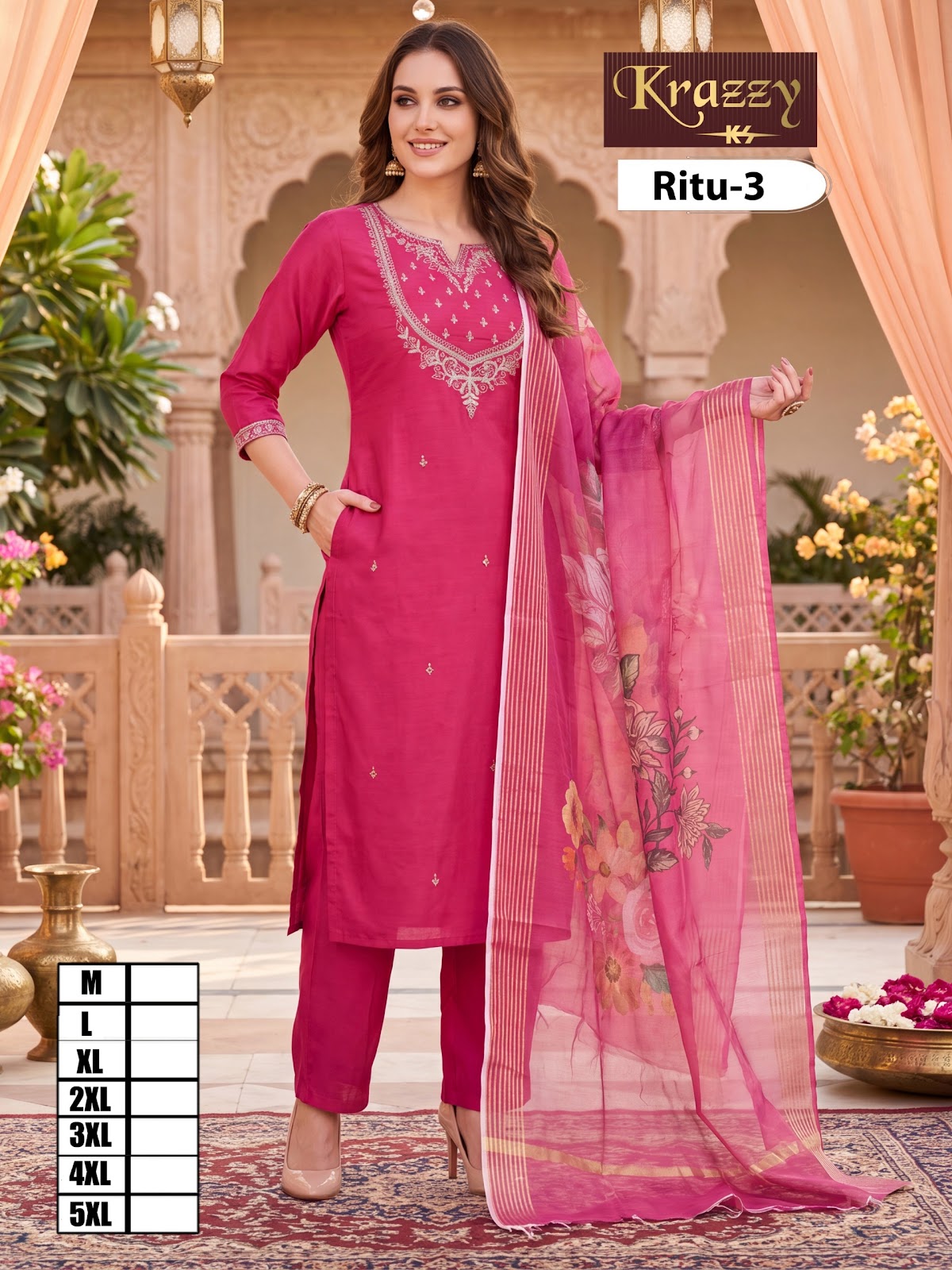 Ritu Krazzy Kanha Two Tone Readymade Pant Style Suits Wholesaler
