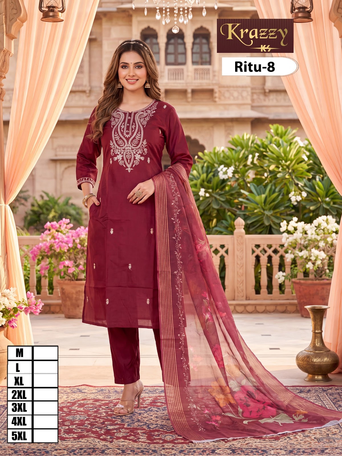 Ritu Krazzy Kanha Two Tone Readymade Pant Style Suits Wholesaler