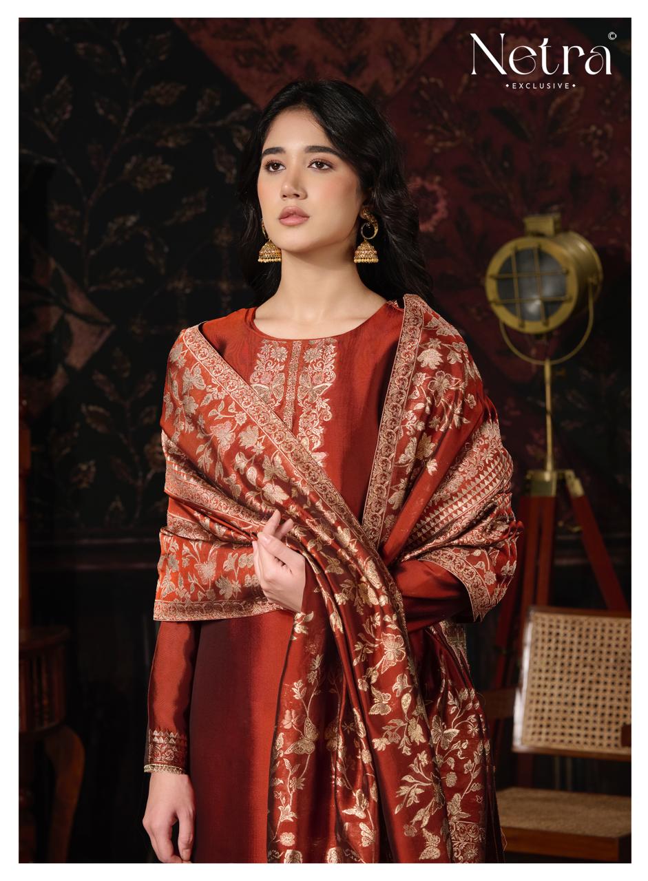 Ritu Netra Viscose Silk Pant Style Suits Manufacturer India