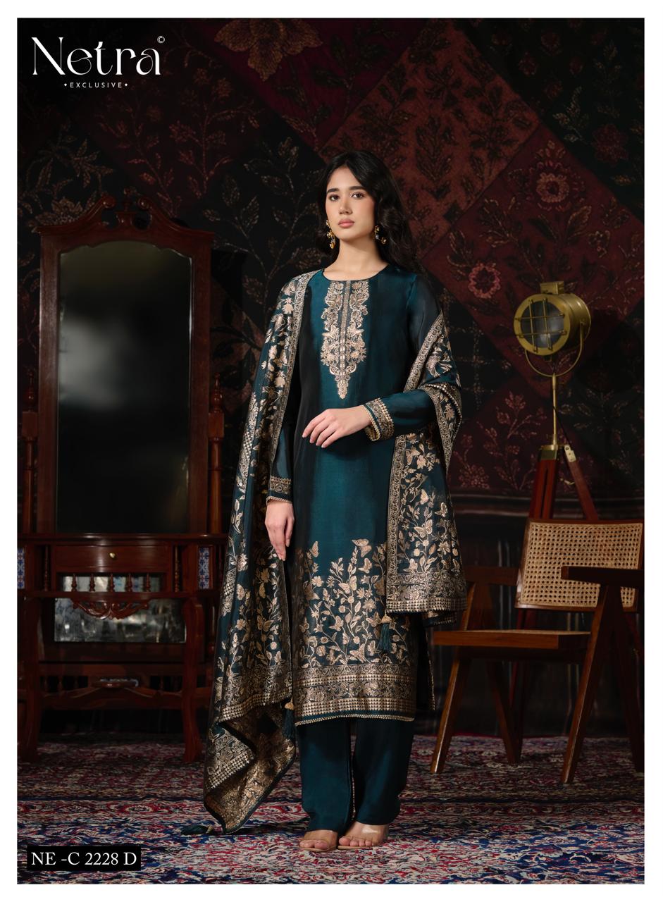Ritu Netra Viscose Silk Pant Style Suits Manufacturer India
