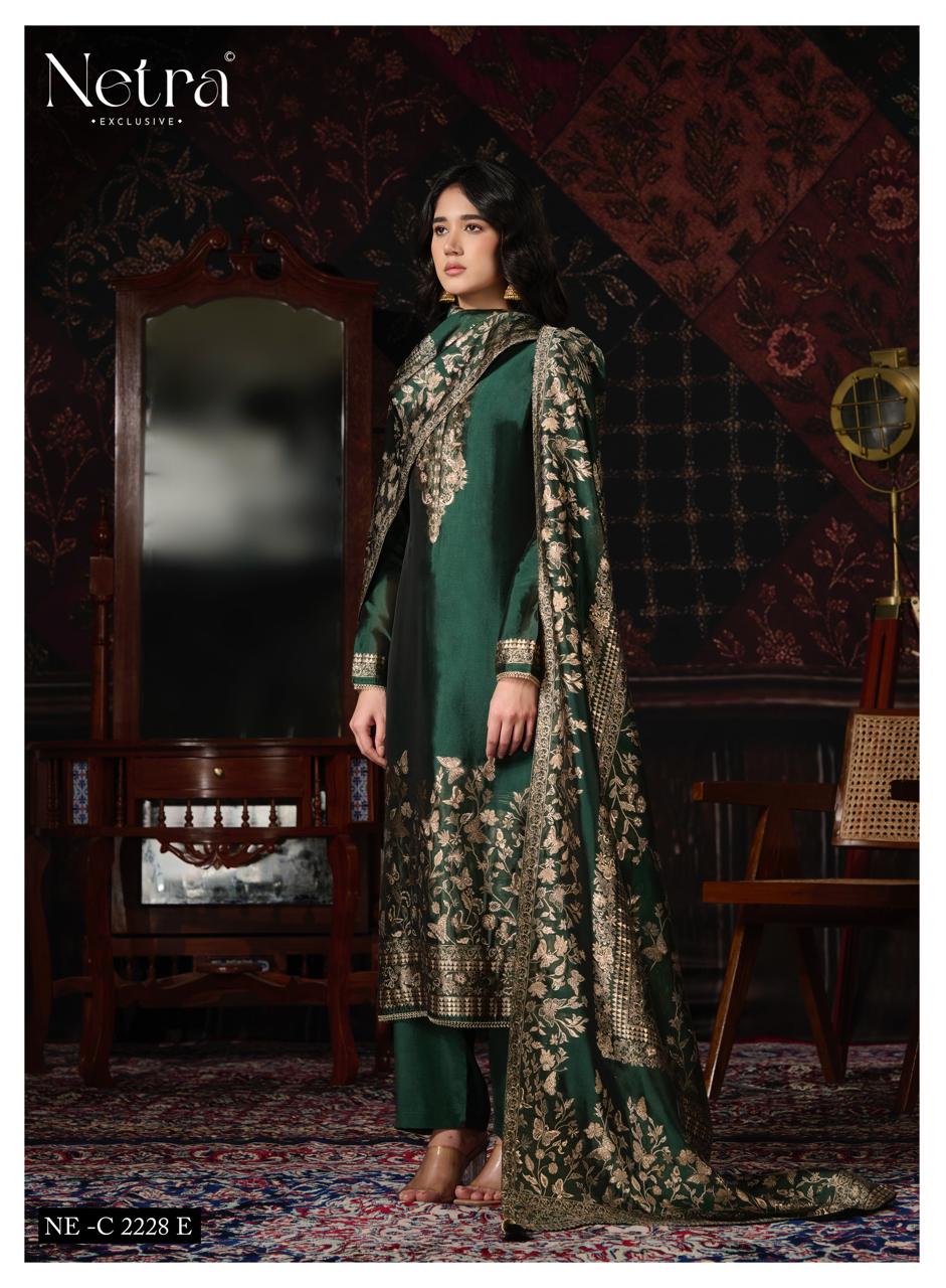 Ritu Netra Viscose Silk Pant Style Suits Manufacturer India