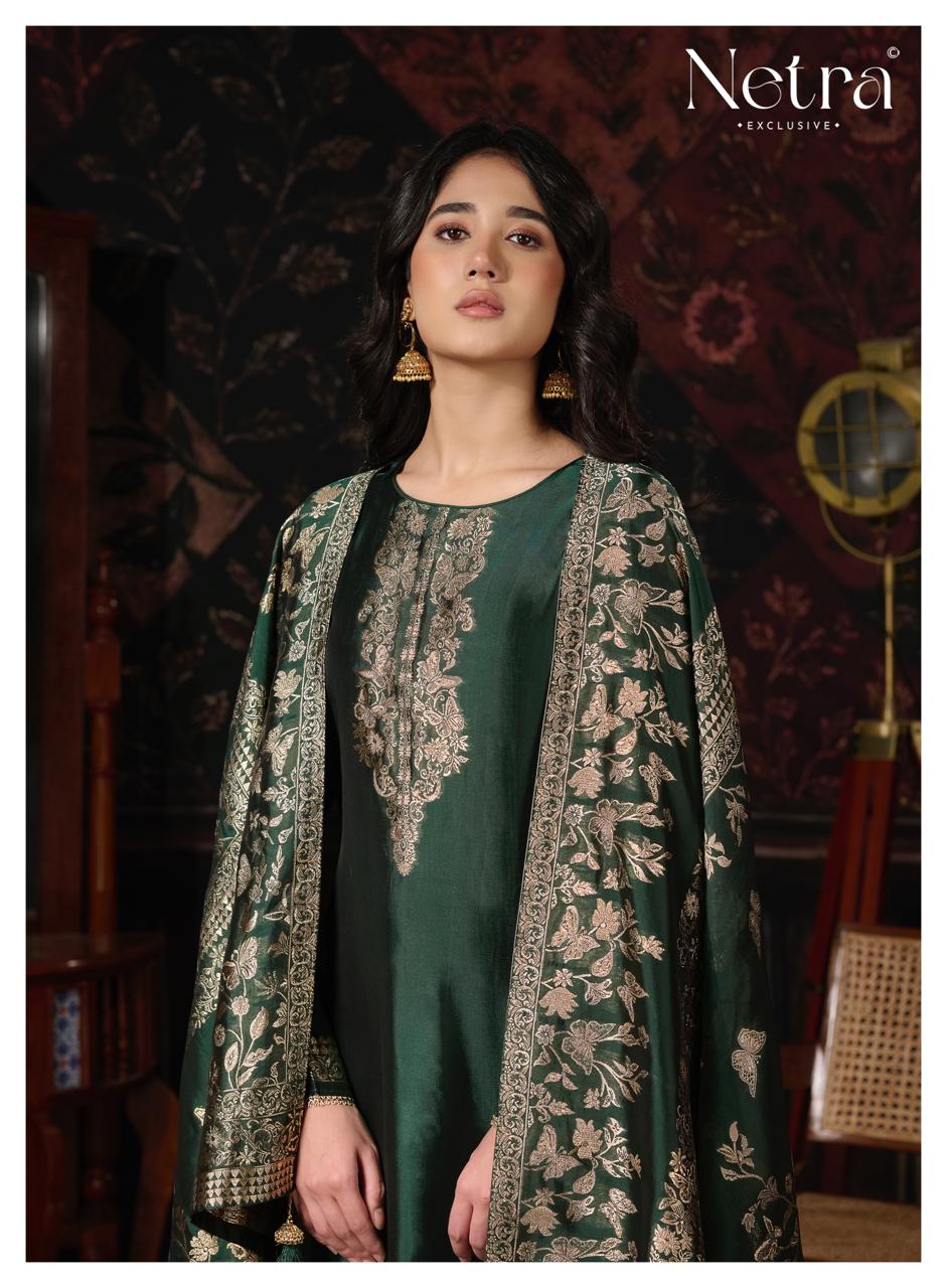 Ritu Netra Viscose Silk Pant Style Suits Manufacturer India