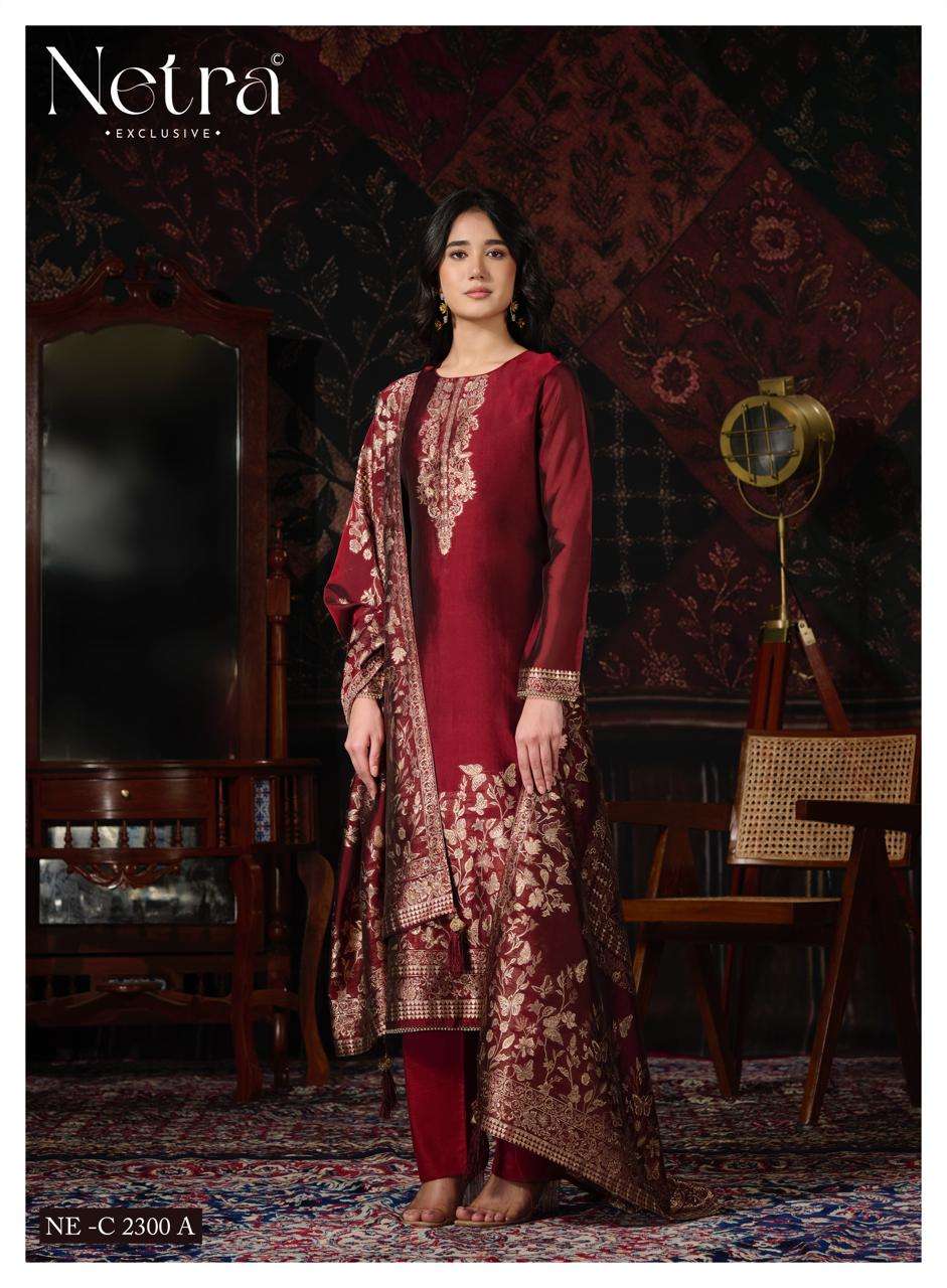 Ritu Vol 2 Netra Viscose Silk Pant Style Suits Manufacturer Ahmedabad