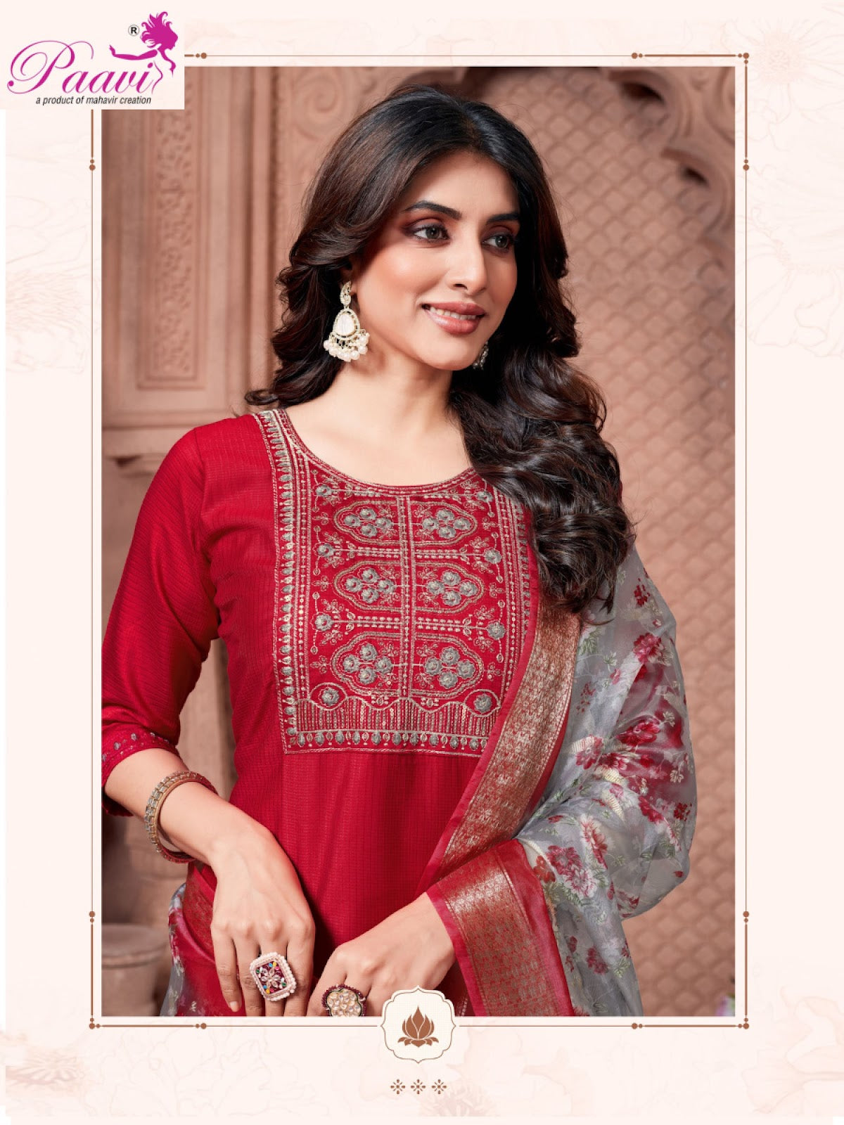 Rituu Paavi Vertical Readymade Pant Style Suits Wholesale Price