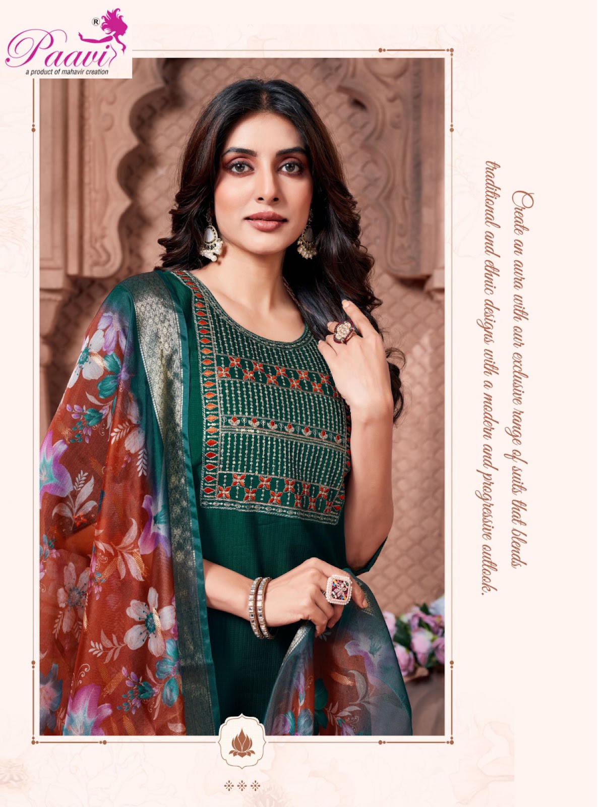 Rituu Paavi Vertical Readymade Pant Style Suits Wholesale Price