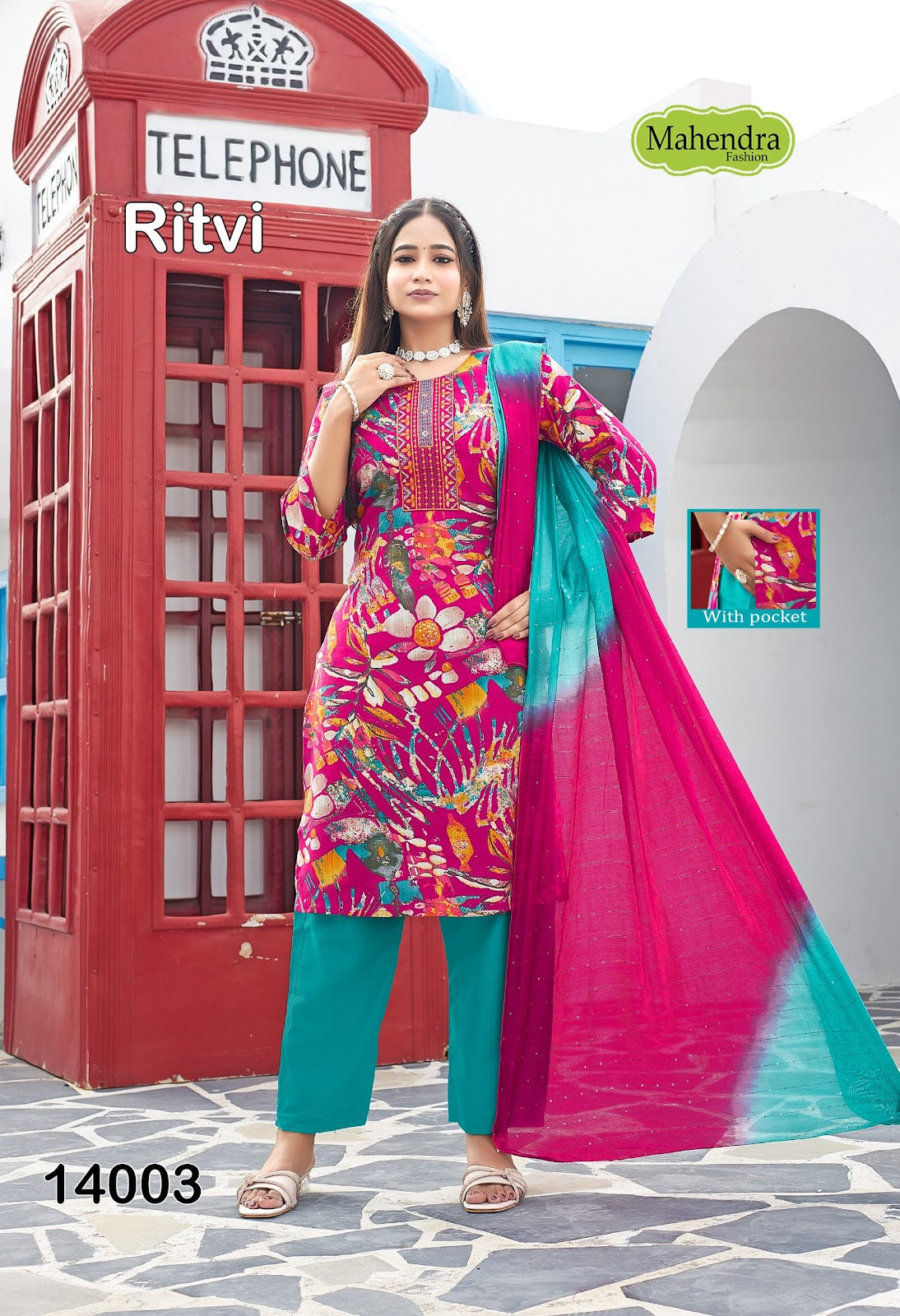 Ritvi Vol 1 Mahendra Fashion Vatican Readymade Pant Style Suits Manufacturer
