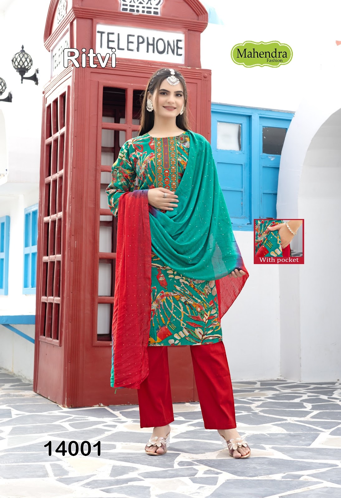 Ritvi Vol 1 Mahendra Fashion Vatican Readymade Pant Style Suits Manufacturer