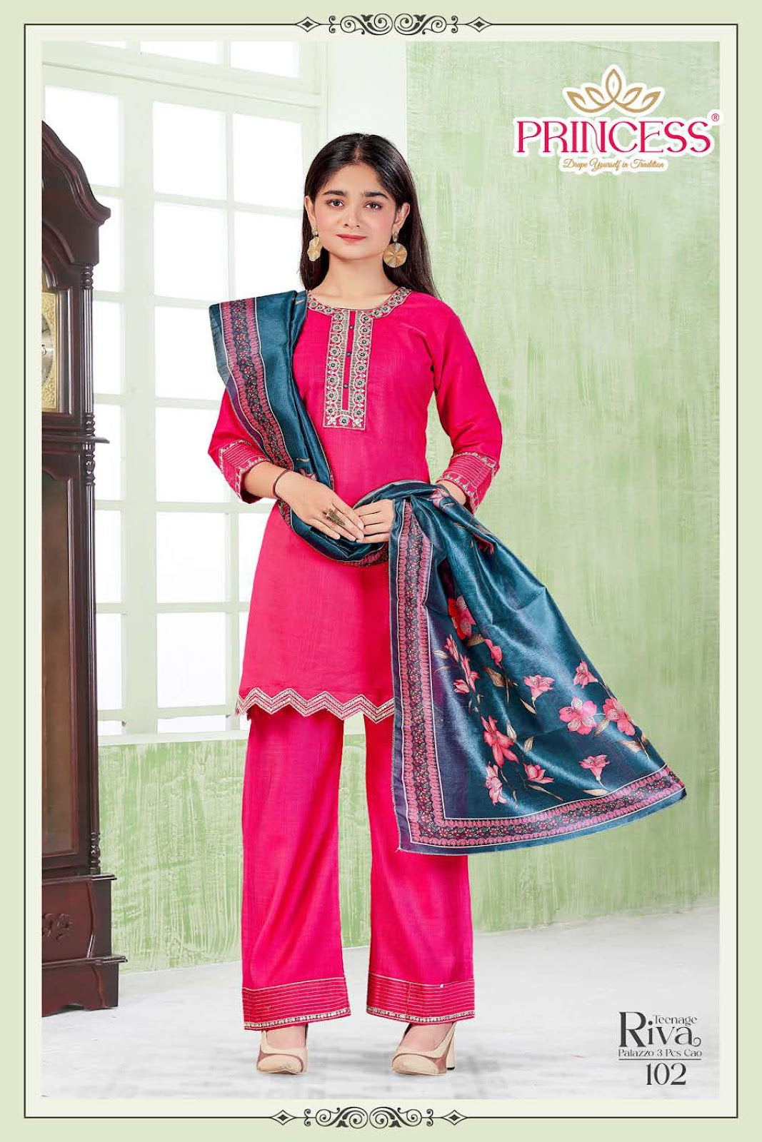 Riva Princess Creation Vetican Girls Readymade Pant Suits Exporter