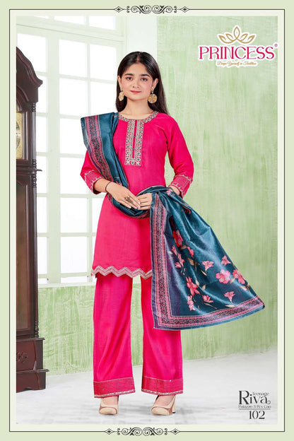 Riva Princess Creation Vetican Girls Readymade Pant Suits Exporter
