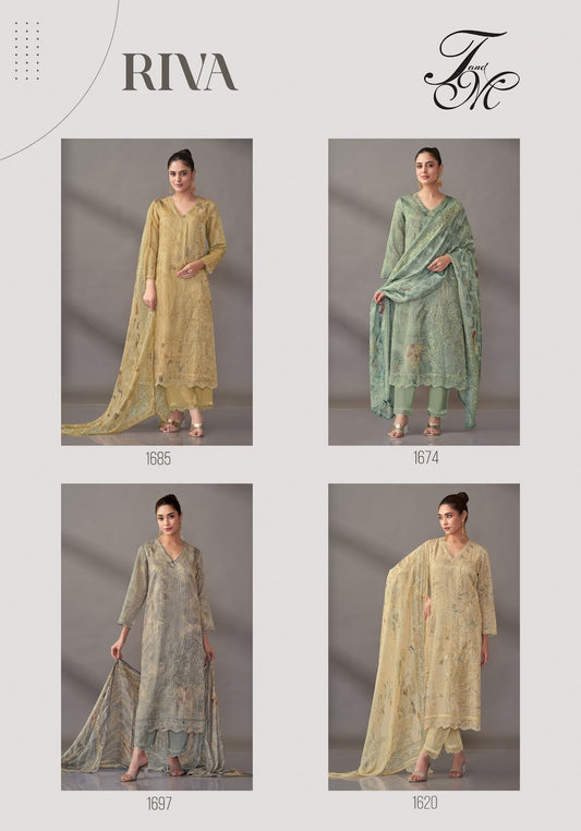 Riva Tm Pure Silk Pant Style Suits Manufacturer Ahmedabad