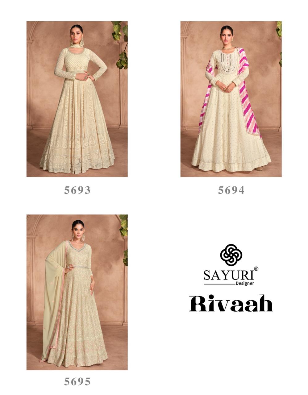 Rivaah Sayuri Georgette Gown Dupatta Set Supplier Ahmedabad