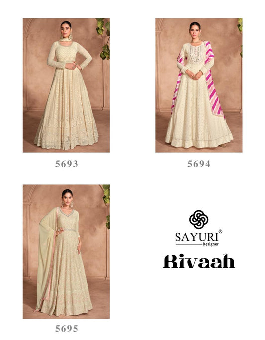 Rivaah Sayuri Georgette Gown Dupatta Set Supplier Ahmedabad