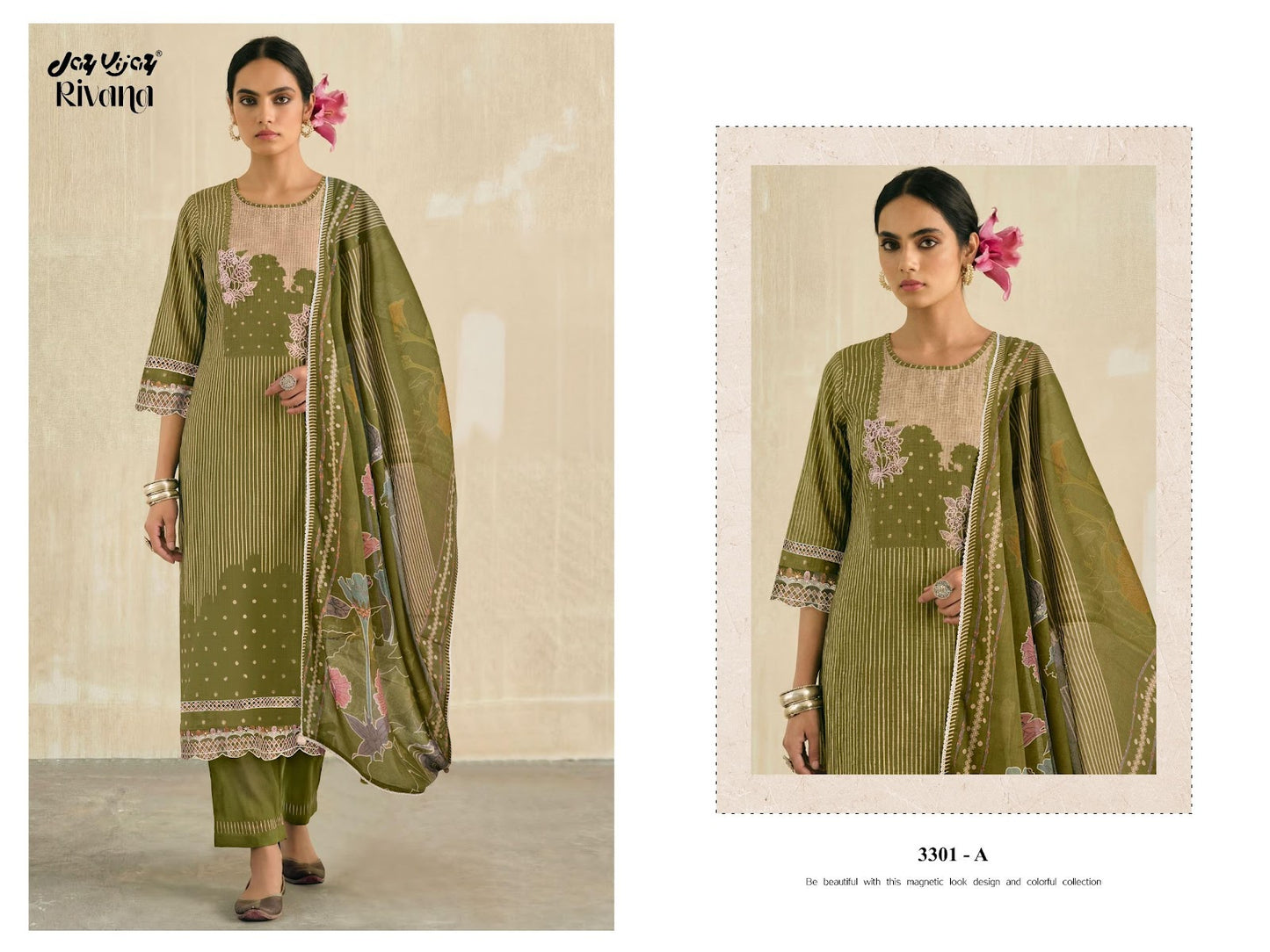 Rivana 3301 Jay Vijay Kota Checks Pant Style Suits Supplier