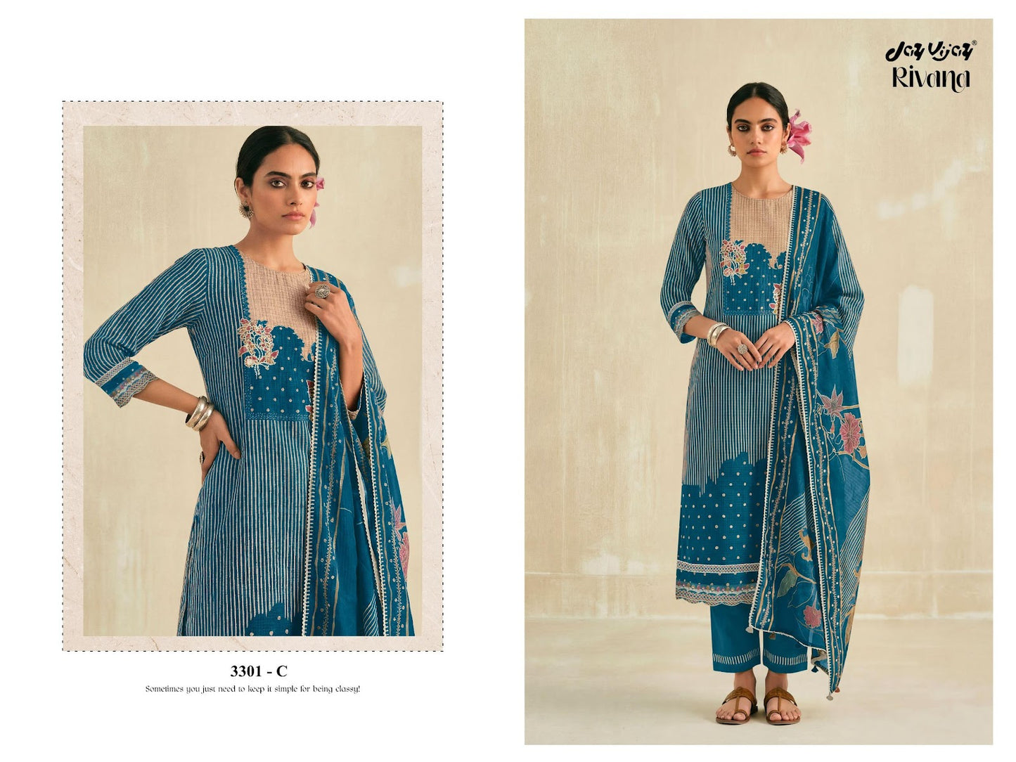 Rivana 3301 Jay Vijay Kota Checks Pant Style Suits Supplier