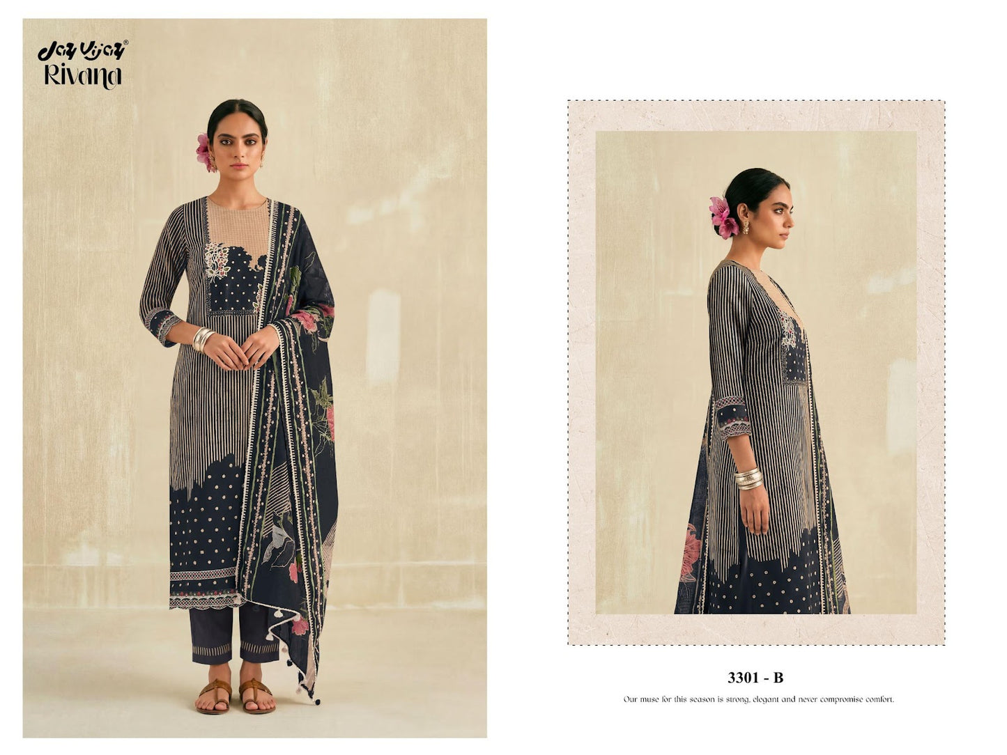 Rivana 3301 Jay Vijay Kota Checks Pant Style Suits Supplier