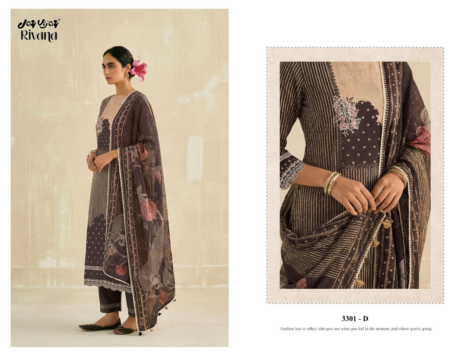 Rivana 3301 Jay Vijay Kota Checks Pant Style Suits Supplier