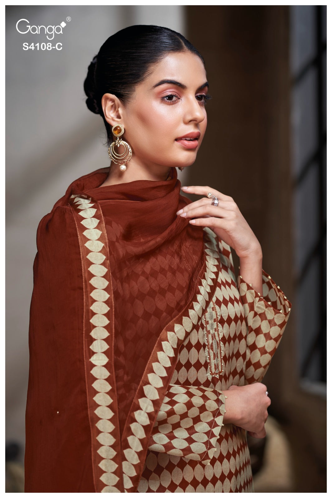 Rivana 4108 Ganga Premium Bemberg Plazzo Style Suits Wholesaler Gujarat