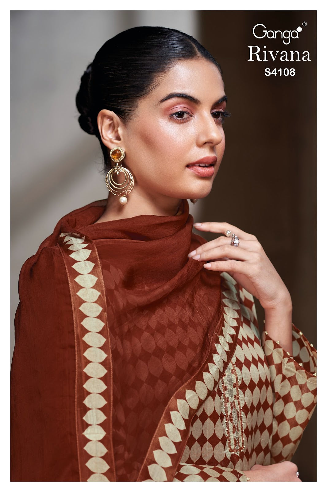 Rivana 4108 Ganga Premium Bemberg Plazzo Style Suits Wholesaler Gujarat