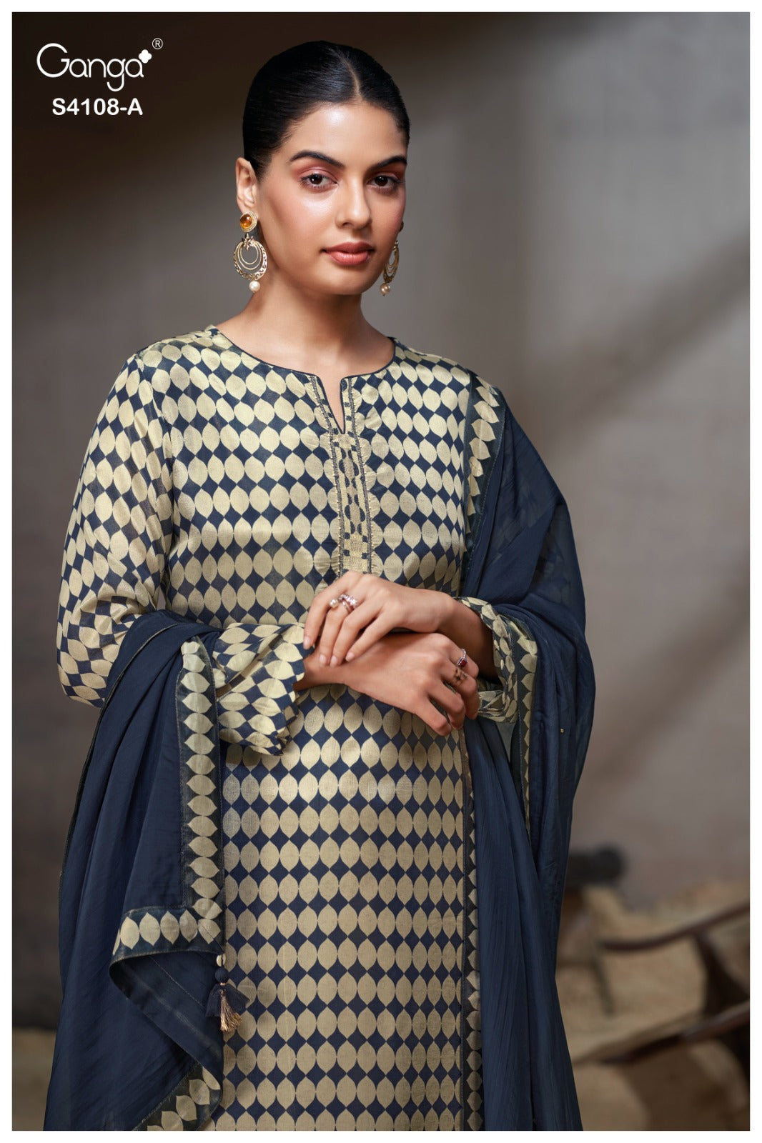 Rivana 4108 Ganga Premium Bemberg Plazzo Style Suits Wholesaler Gujarat
