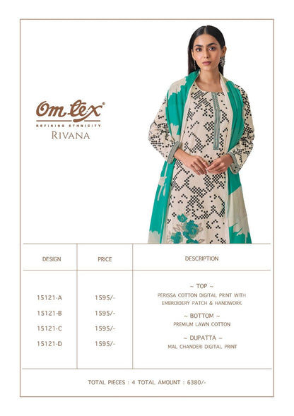 Rivana Omtex Cotton Pant Style Suits Manufacturer Gujarat
