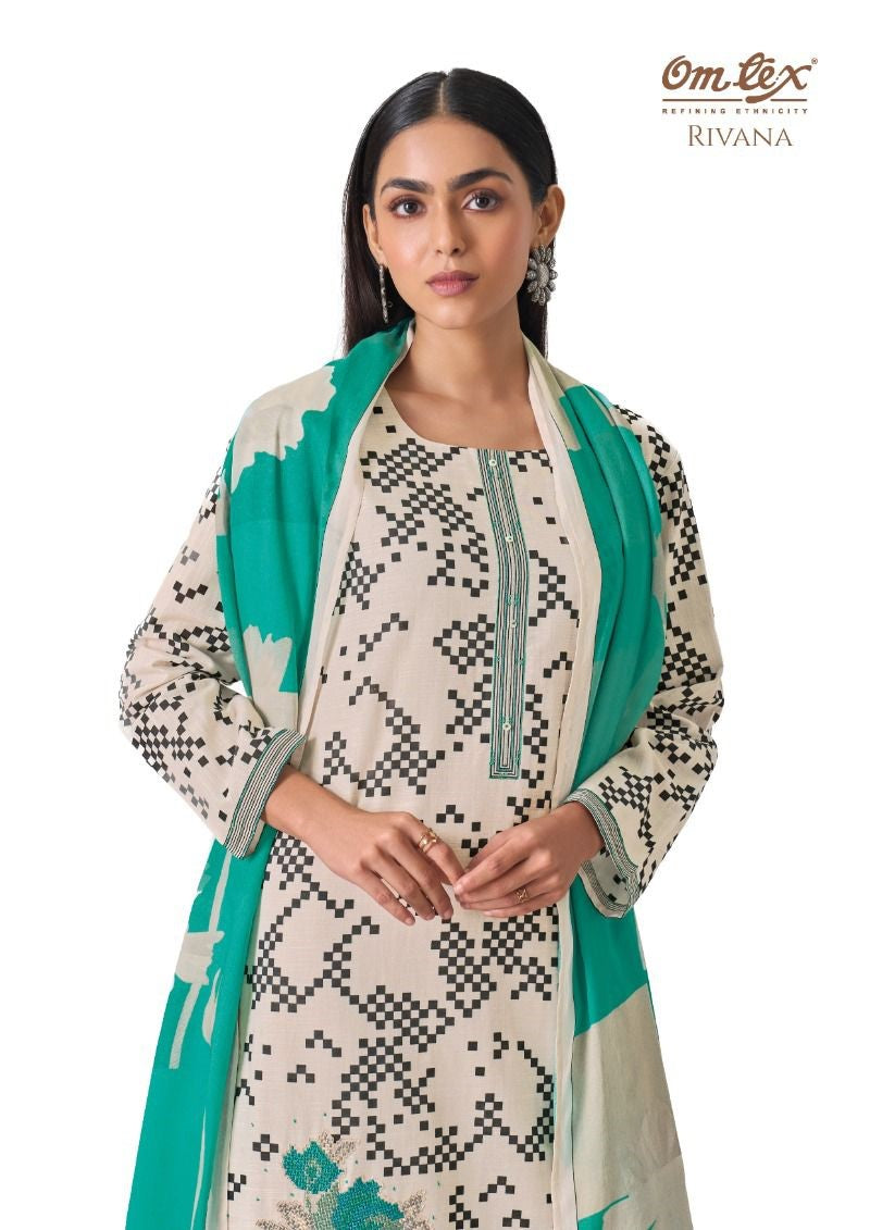 Rivana Omtex Cotton Pant Style Suits Manufacturer Gujarat