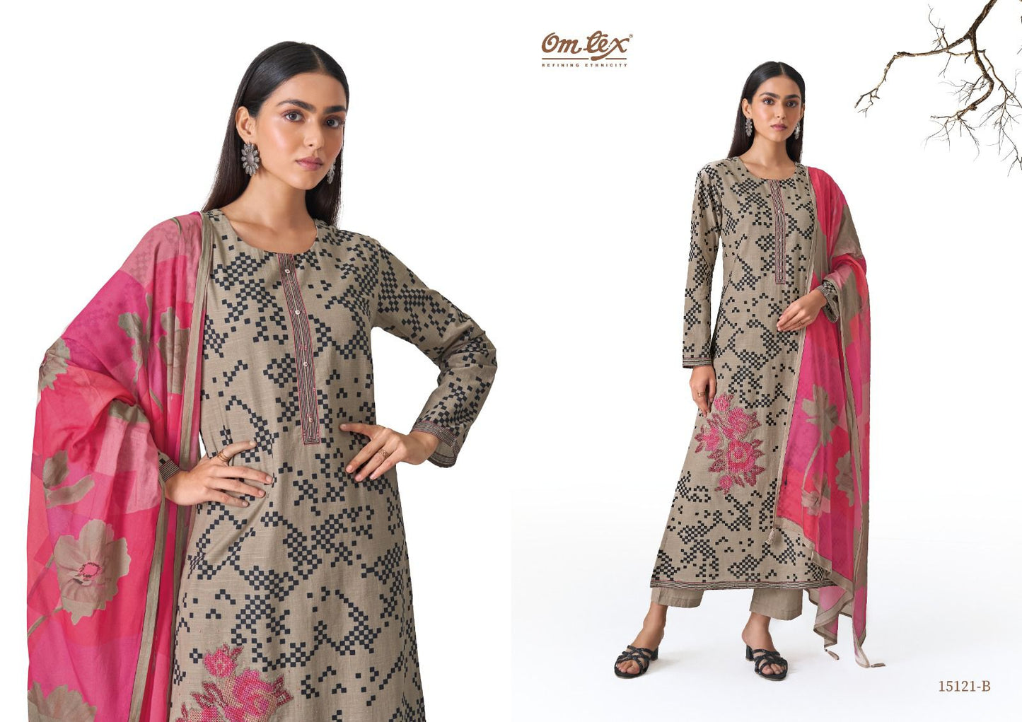 Rivana Omtex Cotton Pant Style Suits Manufacturer Gujarat