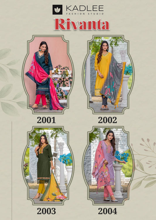 Rivanta Kadlee Viscose Readymade Pant Style Suits Supplier Ahmedabad